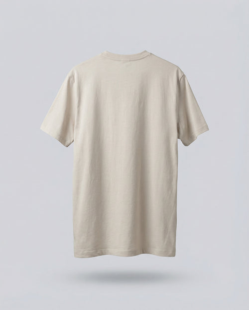 Printed DIBON men’s T-shirt beige minimalist luxury