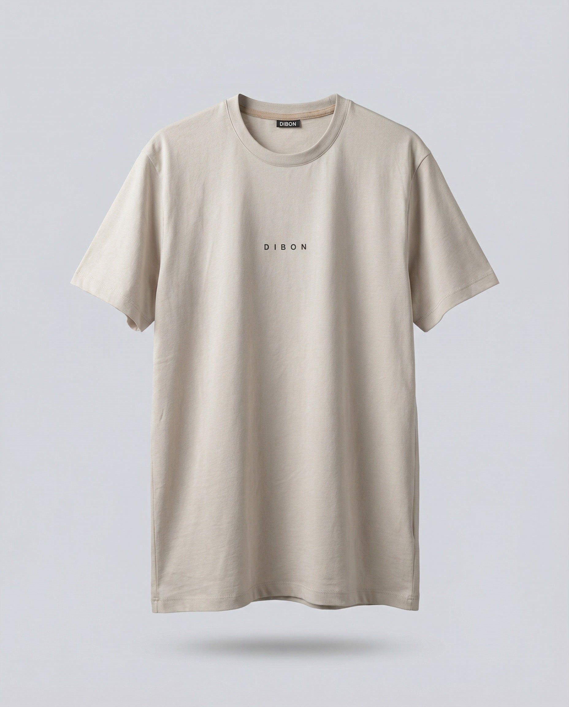 Printed DIBON men’s T-shirt beige minimalist luxury
