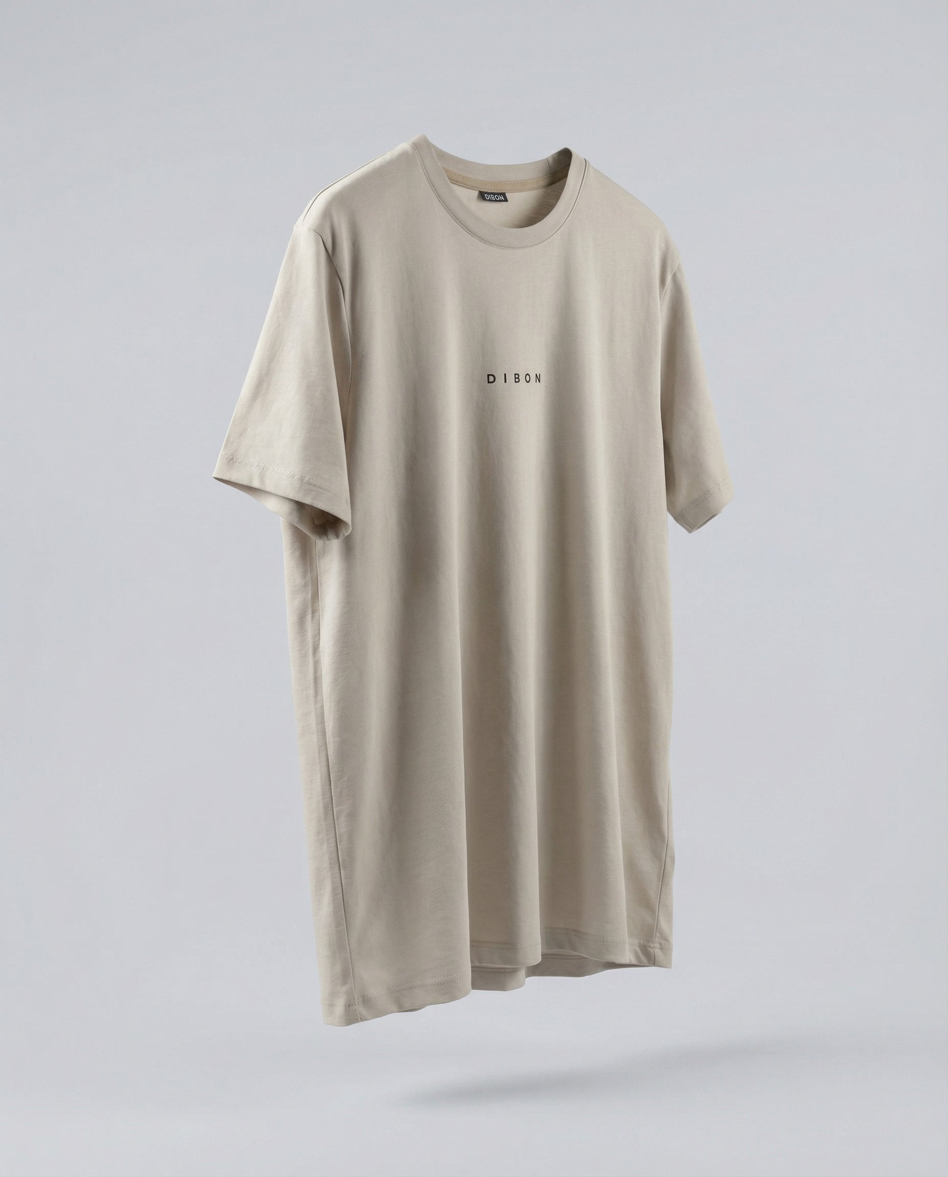 Printed DIBON men’s T-shirt beige minimalist luxury