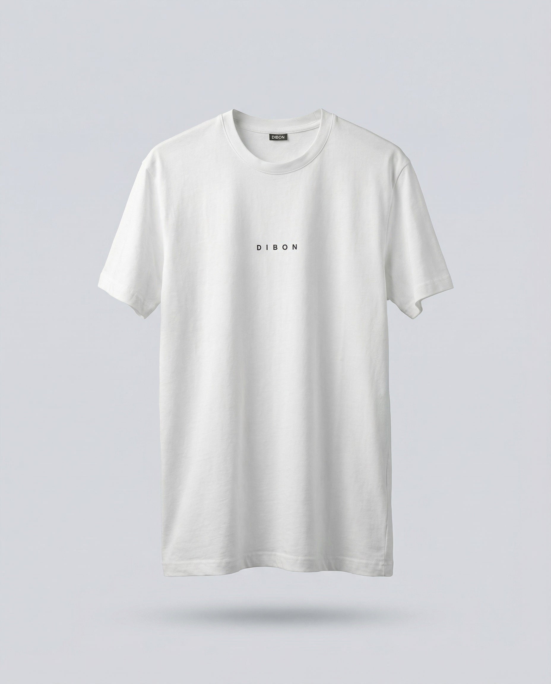 Printed DIBON men’s T-shirt white minimalist luxury